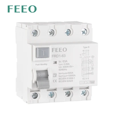 Interruttore automatico differenziale 63A 4P RCCB RCD 10KA